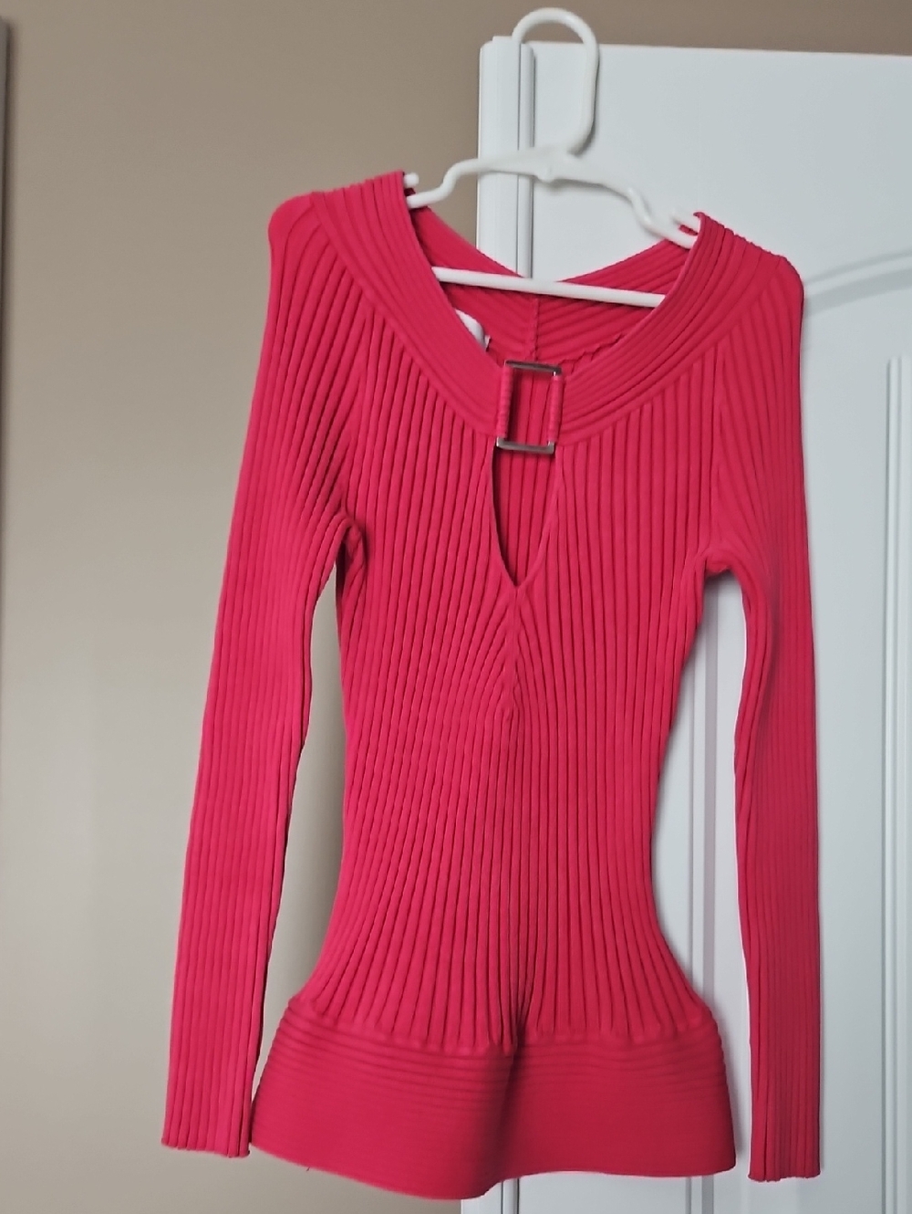 Bebe Top  - Hot Pink - Like New